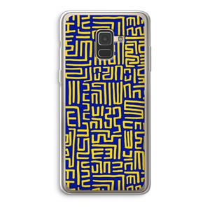 CaseCompany Majorelle Blue Print: Samsung Galaxy A8 (2018) Transparant Hoesje