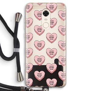 CaseCompany Chicks before dicks: Xiaomi Redmi 5 Transparant Hoesje met koord