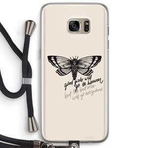 CaseCompany Good or bad: Samsung Galaxy S7 Edge Transparant Hoesje met koord