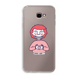 CaseCompany Hartje: Samsung Galaxy J4 Plus Transparant Hoesje