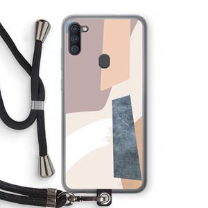 CaseCompany Luca: Samsung Galaxy A11 Transparant Hoesje met koord