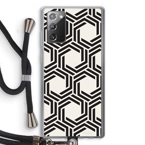CaseCompany Geometrisch patroon: Samsung Galaxy Note 20 / Note 20 5G Transparant Hoesje met koord