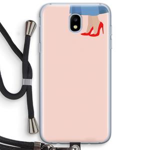 CaseCompany High heels: Samsung Galaxy J5 (2017) Transparant Hoesje met koord