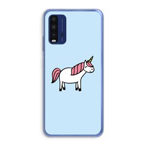 CaseCompany Eenhoorn: Xiaomi Redmi 9T Transparant Hoesje