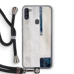 CaseCompany Meet you there: Samsung Galaxy A11 Transparant Hoesje met koord