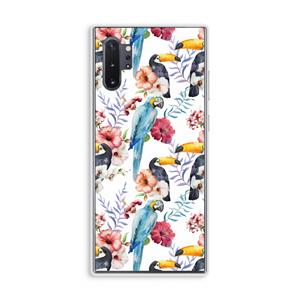 CaseCompany Bloemen tukan: Samsung Galaxy Note 10 Plus Transparant Hoesje