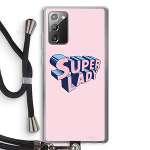 CaseCompany Superlady: Samsung Galaxy Note 20 / Note 20 5G Transparant Hoesje met koord