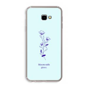 CaseCompany Bloom with grace: Samsung Galaxy J4 Plus Transparant Hoesje