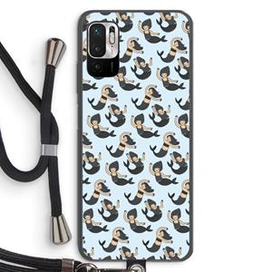 CaseCompany Zeemeermin: Xiaomi Redmi Note 10 5G Transparant Hoesje met koord