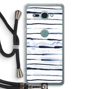 CaseCompany Ink Stripes: Sony Xperia XZ2 Compact Transparant Hoesje met koord