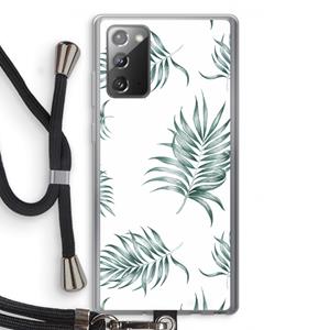 CaseCompany Simple leaves: Samsung Galaxy Note 20 / Note 20 5G Transparant Hoesje met koord