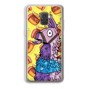 CaseCompany Loot Burger: Samsung Galaxy A8 (2018) Transparant Hoesje