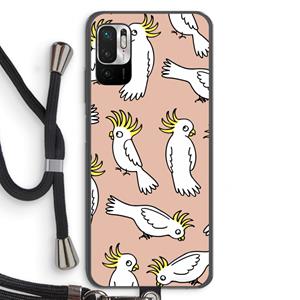 CaseCompany Papegaai: Xiaomi Redmi Note 10 5G Transparant Hoesje met koord