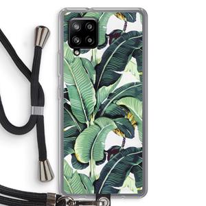 CaseCompany Bananenbladeren: Samsung Galaxy A42 5G Transparant Hoesje met koord