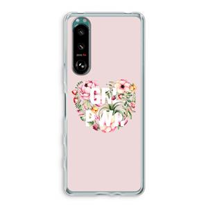 CaseCompany GRL PWR Flower: Sony Xperia 5 III Transparant Hoesje