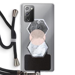 CaseCompany Creatieve toets: Samsung Galaxy Note 20 / Note 20 5G Transparant Hoesje met koord