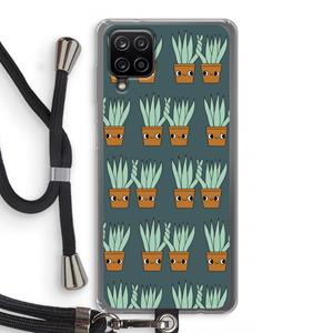 CaseCompany Sansevieria: Samsung Galaxy A12 Transparant Hoesje met koord