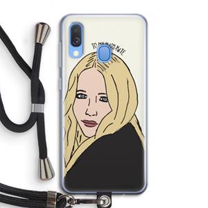 CaseCompany Mary Kate: Samsung Galaxy A40 Transparant Hoesje met koord