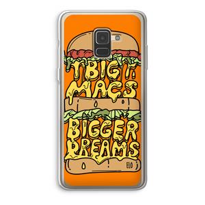 CaseCompany Big Macs Bigger Dreams: Samsung Galaxy A8 (2018) Transparant Hoesje