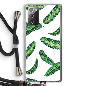 CaseCompany Lange bladeren: Samsung Galaxy Note 20 / Note 20 5G Transparant Hoesje met koord