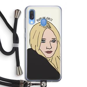 CaseCompany Ashley: Samsung Galaxy A40 Transparant Hoesje met koord