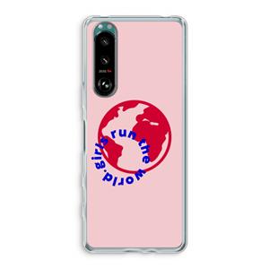 CaseCompany Run The World: Sony Xperia 5 III Transparant Hoesje
