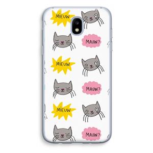 CaseCompany Meow: Samsung Galaxy J5 (2017) Transparant Hoesje