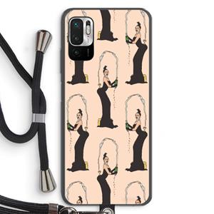 CaseCompany Pop Some Kim: Xiaomi Redmi Note 10 5G Transparant Hoesje met koord