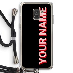 CaseCompany Namecase: Samsung Galaxy A8 (2018) Transparant Hoesje met koord