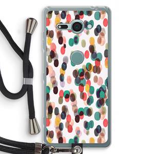 CaseCompany Tropical Dots: Sony Xperia XZ2 Compact Transparant Hoesje met koord