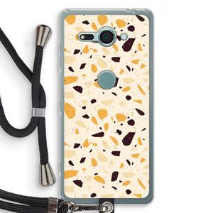 CaseCompany Terrazzo N°13: Sony Xperia XZ2 Compact Transparant Hoesje met koord