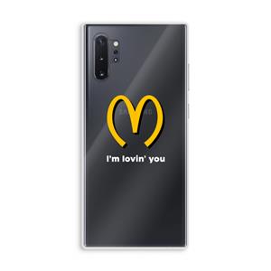 CaseCompany I'm lovin' you: Samsung Galaxy Note 10 Plus Transparant Hoesje