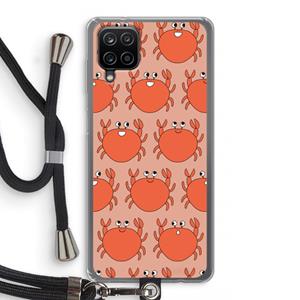 CaseCompany Krab: Samsung Galaxy A12 Transparant Hoesje met koord