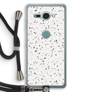 CaseCompany Terrazzo N°14: Sony Xperia XZ2 Compact Transparant Hoesje met koord