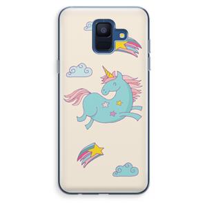 CaseCompany Vliegende eenhoorn: Samsung Galaxy A6 (2018) Transparant Hoesje