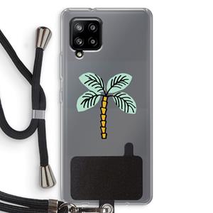 CaseCompany Palmboom: Samsung Galaxy A42 5G Transparant Hoesje met koord