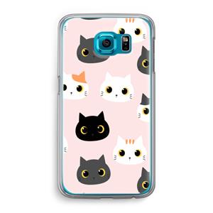 CaseCompany Katten: Samsung Galaxy S6 Transparant Hoesje