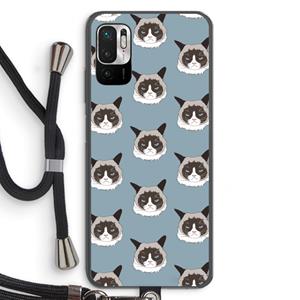 CaseCompany It's a Purrr Case: Xiaomi Redmi Note 10 5G Transparant Hoesje met koord