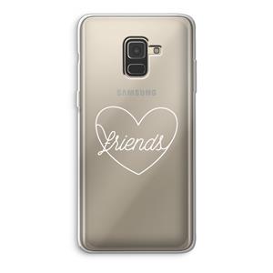 CaseCompany Friends heart pastel: Samsung Galaxy A8 (2018) Transparant Hoesje