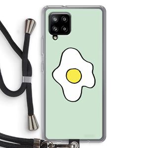 CaseCompany Spiegelei: Samsung Galaxy A42 5G Transparant Hoesje met koord