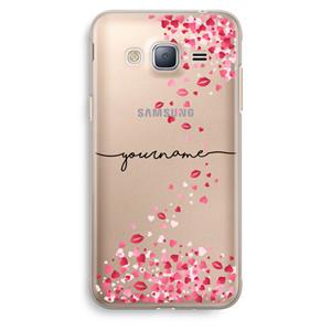 CaseCompany Hartjes en kusjes: Samsung Galaxy J3 (2016) Transparant Hoesje