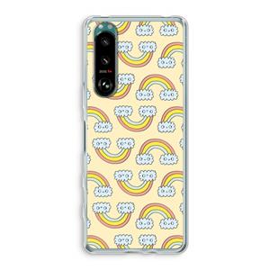 CaseCompany Regenboog: Sony Xperia 5 III Transparant Hoesje