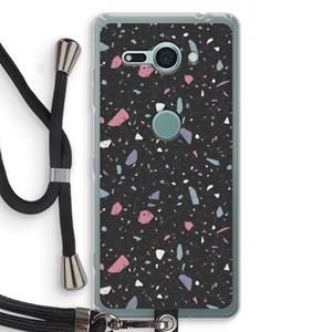 CaseCompany Terrazzo N°16: Sony Xperia XZ2 Compact Transparant Hoesje met koord