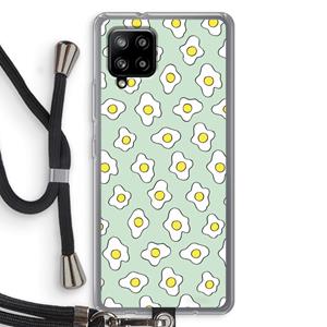 CaseCompany Spiegeleitjes: Samsung Galaxy A42 5G Transparant Hoesje met koord