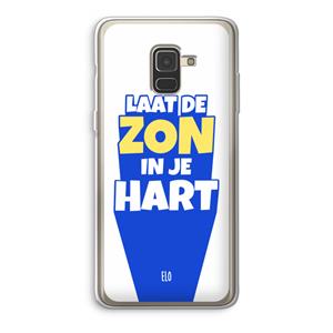 CaseCompany Laat de zon in je hart: Samsung Galaxy A8 (2018) Transparant Hoesje
