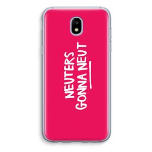 CaseCompany Neuters (roze): Samsung Galaxy J5 (2017) Transparant Hoesje