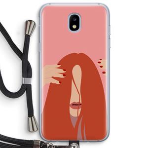 CaseCompany Woke up like this: Samsung Galaxy J5 (2017) Transparant Hoesje met koord