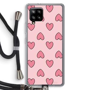 CaseCompany Ondersteboven verliefd: Samsung Galaxy A42 5G Transparant Hoesje met koord