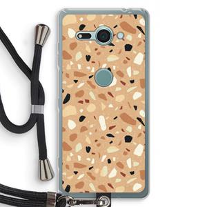 CaseCompany Terrazzo N°17: Sony Xperia XZ2 Compact Transparant Hoesje met koord