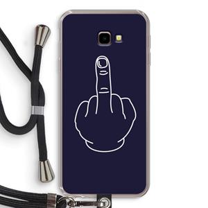 CaseCompany F**k U: Samsung Galaxy J4 Plus Transparant Hoesje met koord